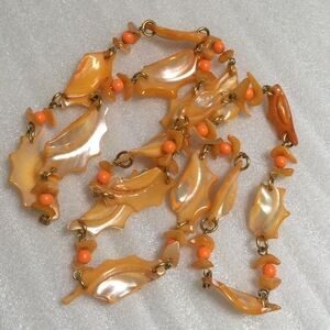 Vintage Orange Shell Necklace